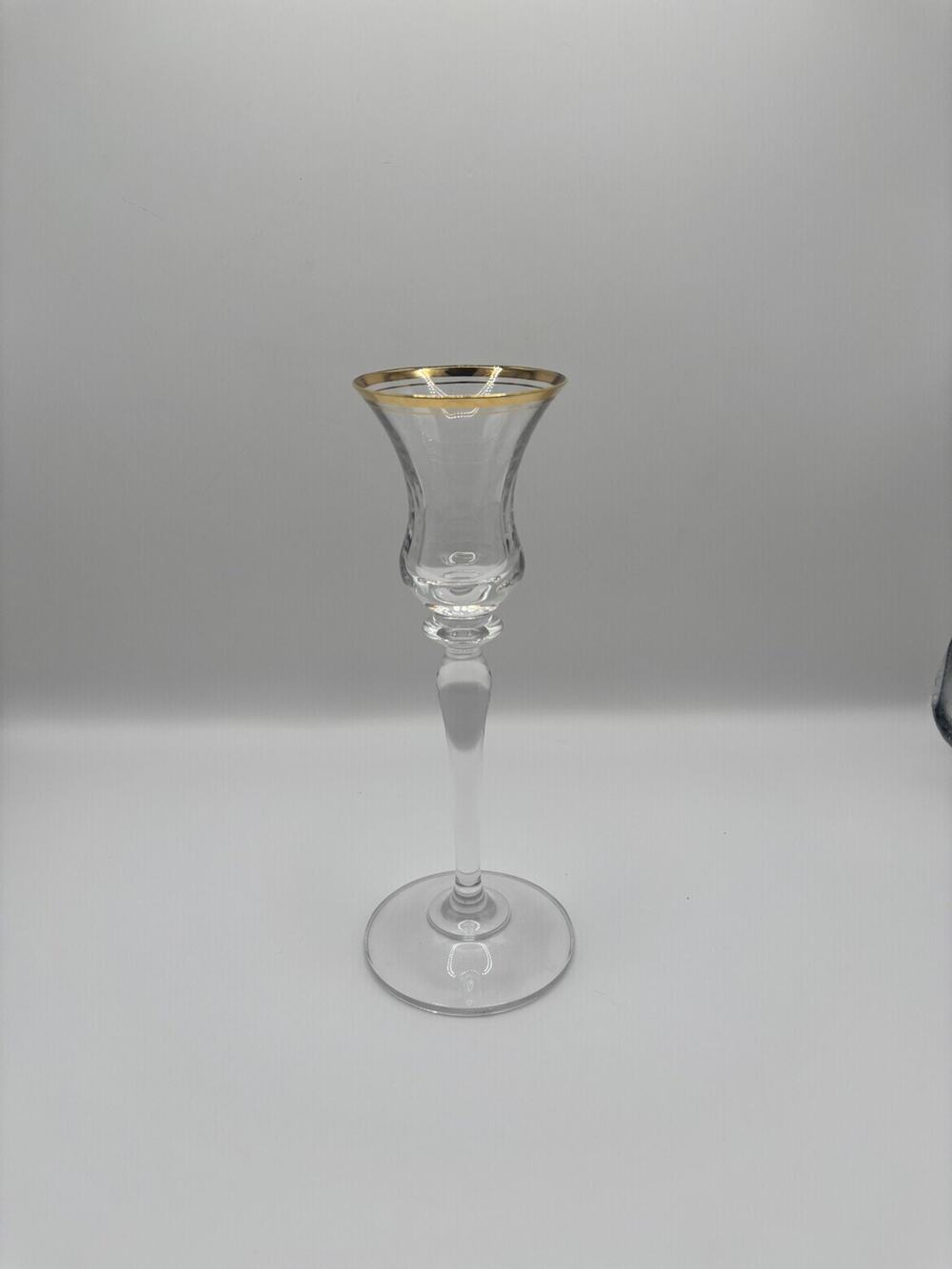 Mikasa Jamestown Clear with Gold Trim 7 3/4" Single Light Candlesticks